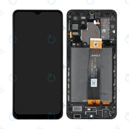 Samsung Galaxy A32 5G A326B - LCD Displej + Dotykové Sklo + Rám (Awesome Black) - GH82-25121A, GH82-25122A Genuine Service Pack
