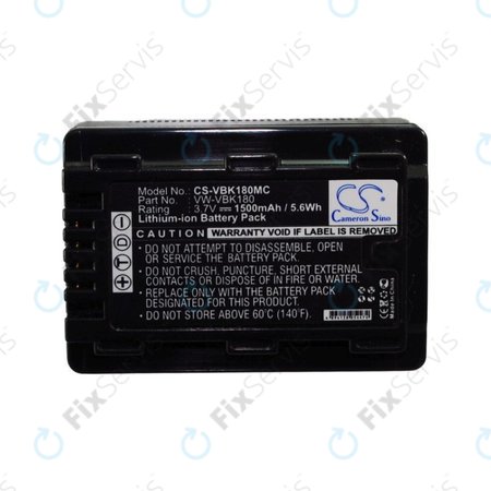 Batéria pre Panasonic HDC, HC a SDR, 1500mAh, Li-Ion, 3.7V, VW-VBK180, HQ
