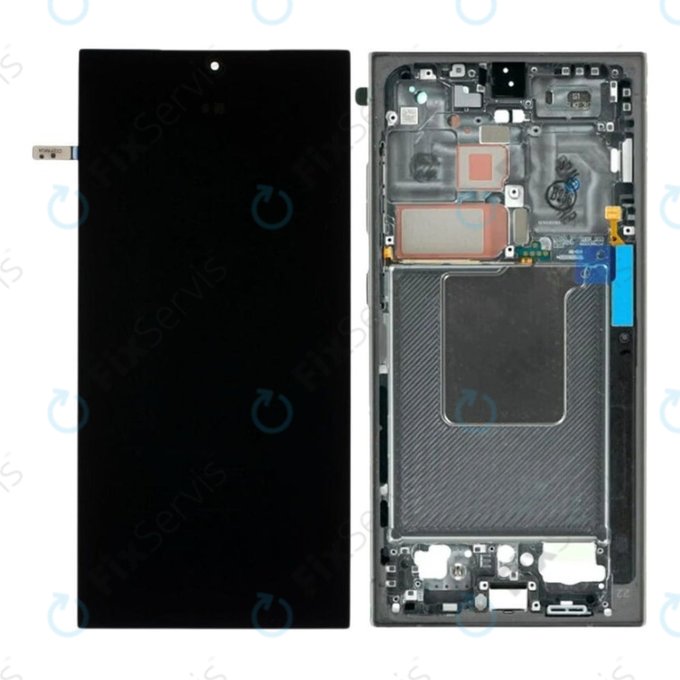 Samsung Galaxy S24 Ultra S928B - LCD Displej + Dotykové Sklo + Rám (Titanium Black) OLED