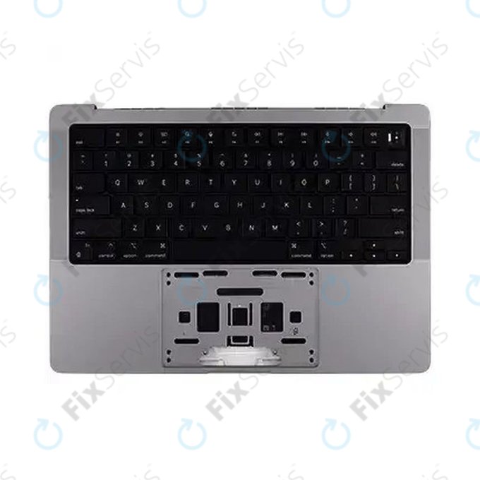Horný rám klávesnice pre MacBook Pro 14", A3112 (2024), s klávesnicou US a batériou, Space Black, 661-42518, Genuine Apple