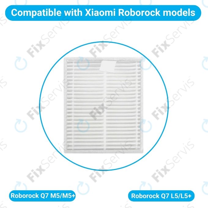 Prachový filter, 2 ks pre Xiaomi Roborock Q7 M5, Q7 M5+, Q7 L5, Q7 L5+