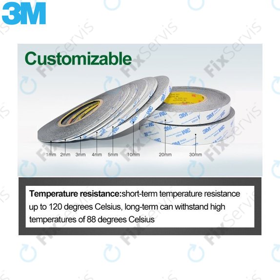 3M - Obojstranná Lepiaca Páska - 8mm x 50m (Čierna)