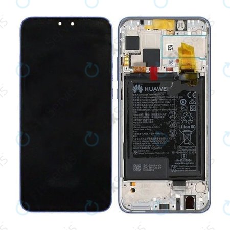 Huawei Y9 (2019) - LCD Displej + Dotykové Sklo + Rám + Batéria (Aurora Purple) - 02352FDU