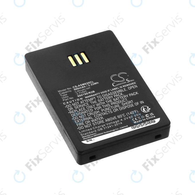 Batéria pre Siemens Openstage WL3, Ascom, Aastra, Innovaphone, 900mAh, Li-Ion, 3.7V, 660190/R2B, HQ