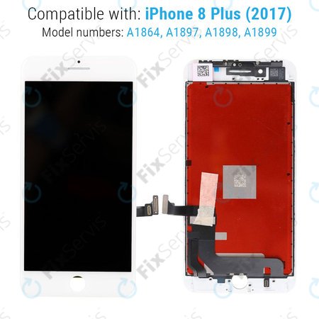 Apple iPhone 8 Plus - LCD Displej + Dotykové Sklo + Rám (White) Refurbished