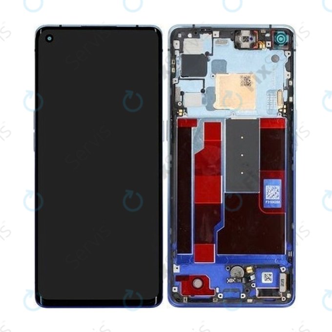 Oppo Find X2 Neo - LCD Displej + Dotykové Sklo + Rám (Starry Blue) - 4904018 Genuine Service Pack