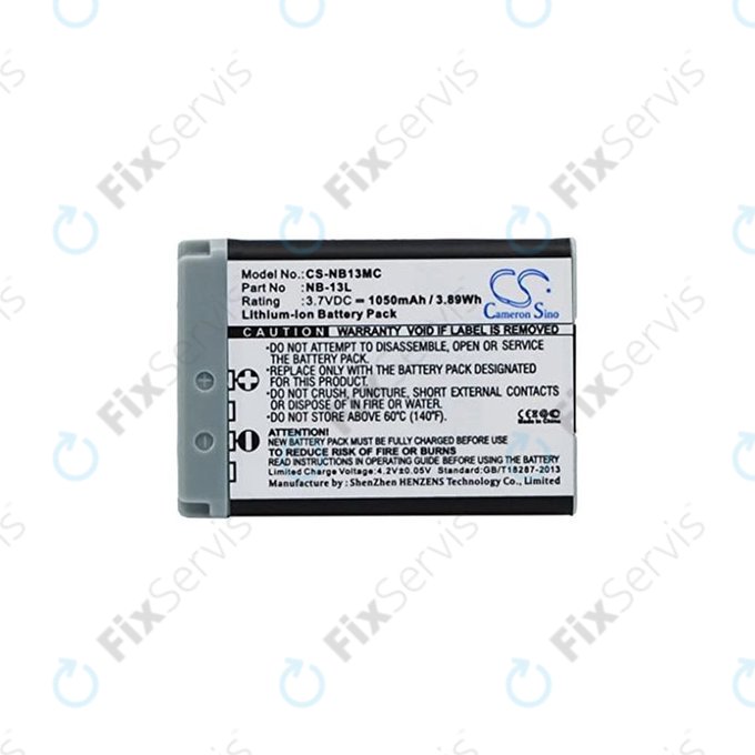 Canon Powershot G5X, G7X, G7X M2, G7X M3, G9X, G9X M2, PowerShot SX620HS, SX720HS, SX730HS, SX740HS - Batéria NB-13L Li-Ion 1050mAh HQ