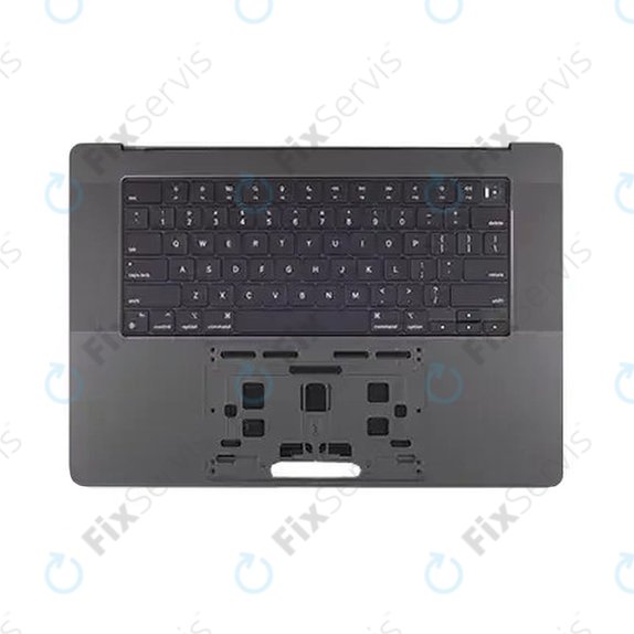 Horný rám klávesnice pre MacBook Pro 16", A3403 (2024), s klávesnicou US a batériou, Space Black, 661-42823, Genuine Apple