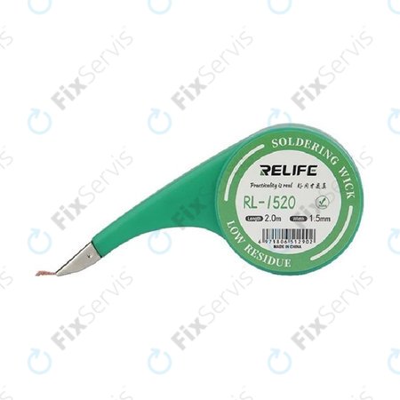 Relife RL-1520 - Spájkovací Knôt pre Odstránenie Prebytočného Cínu (1,5 mm)