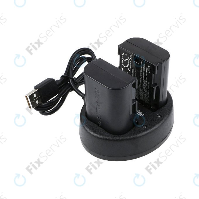 Batéria 2ks s nabíjačkou pre Canon EOS 5D Mark II, EOS 7D, 2000mAh, Li-Ion, 7.4V, LP-E6, HQ