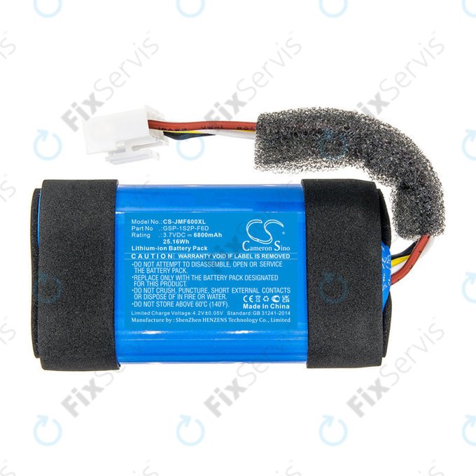 Batéria pre JBL Flip 6, 6800mAh, Li-Ion, 3.7V, GSP-1S2P-F6D, HQ