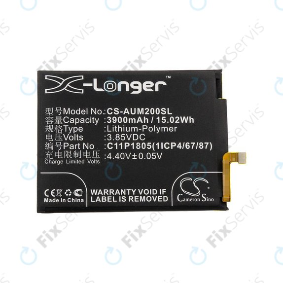 Batéria pre Asus Zenfone Max M2, 3900mAh, Li-Pol, 3.85V, C11P1805 (1ICP4/67/87), HQ