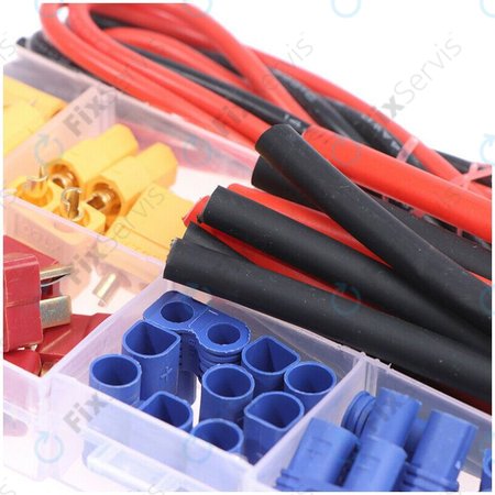 Amass - Set na Opravu Batérií (T-plug, EC3, XT60, Silikónový drôt a Zmršťovacie bužírky)