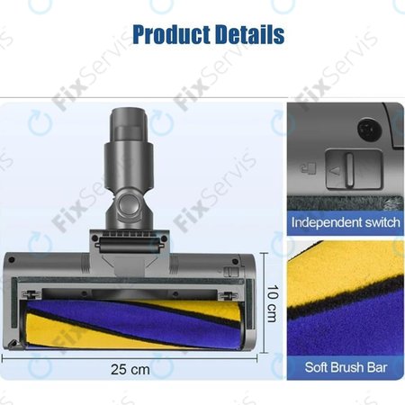 Dyson V12 - Podlahová Hubica s LED Zeleným Svetlom