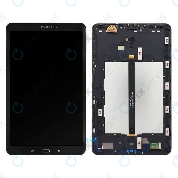 Samsung Galaxy Tab A 10.1 LTE (2016) T585, T580 - LCD Displej + Dotykové Sklo + Rám (Black) - GH97-19022A, GH97-19203A Genuine Service Pack