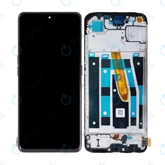 Oppo Reno 8 T - LCD Displej + Dotykové Sklo + Rám (Black Starlight) OLED