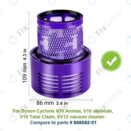 Dyson V10 - Prachový Filter
