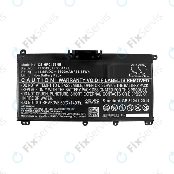 Batéria pre HP Pavilion 14, 15, X360, 3600mAh, Li-Ion, 11.55V, TF03XL, HQ