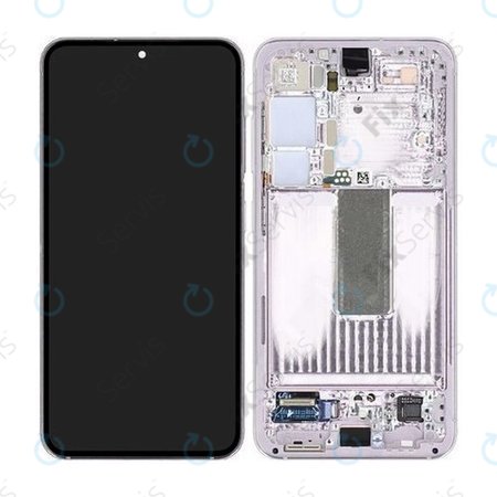 Samsung Galaxy S23 S911B - LCD Displej + Dotykové Sklo + Rám (Lavender) - GH82-30481D, GH82-30480D Genuine Service Pack