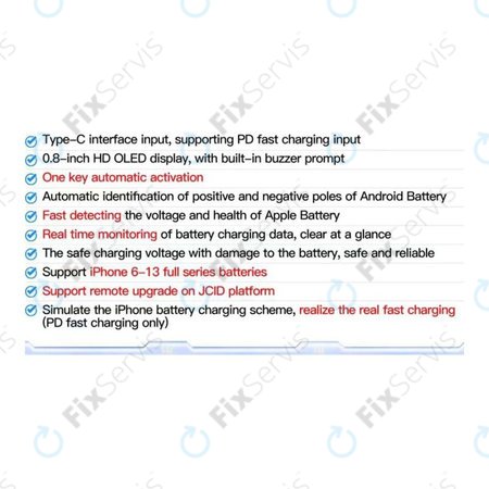 JC BT01 - Charging Board pre Batérie (iPhone 6 - 13 Pro Max)