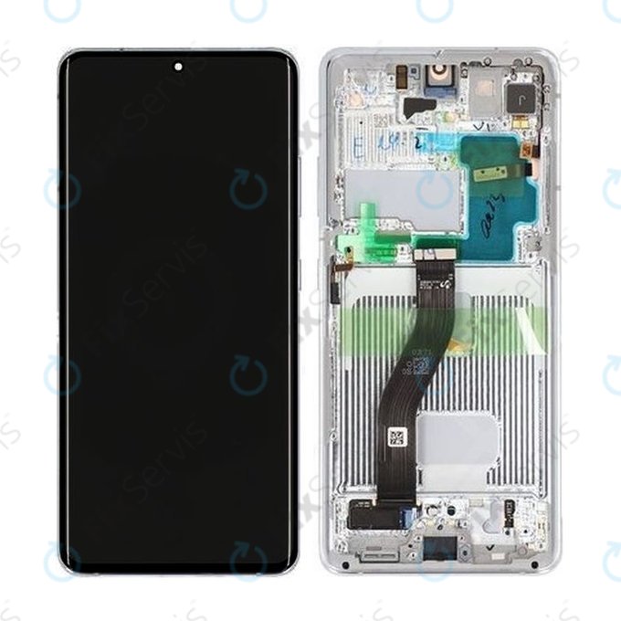 Samsung Galaxy S21 Ultra G998B - LCD Displej + Dotykové Sklo + Rám (Phantom Silver) - GH82-24589B, GH82-26035B, GH82-26036B Genuine Service Pack
