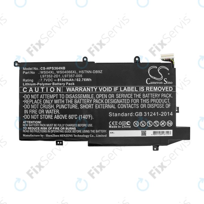 Batéria pre HP Spectre X360 14-EA0002NI, X360 14-EA0002NX, 8150mAh, Li-Pol, 7.7V, WS04XL, HQ