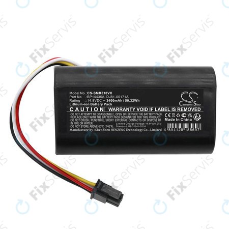 Batéria pre Samsung PowerBot-E, Eureka i5, Midea i5, i9, 3400mAh, Li-Ion, 14.8V, BP14435A, HQ