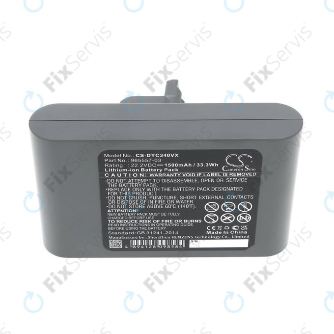 Batéria pre Dyson DC31, DC34, DC35, DC44, DC45, DC56, 1500mAh, Li-Ion, 22.2V, 965557-03, HQ