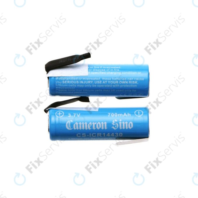 Batéria 14430 s montážnymi plieškami, 650mAh, Li-Ion, 3.7V, HQ