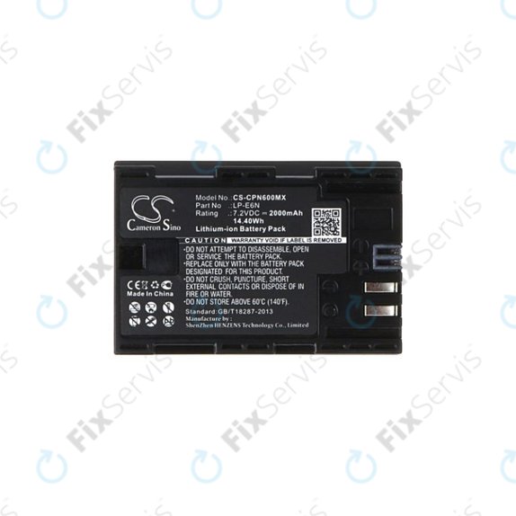 Canon EOS 5D, 5DS, 6, 7, 60, 70, R5, R6 - Batéria LP-E6N Li-Ion 2000mAh HQ