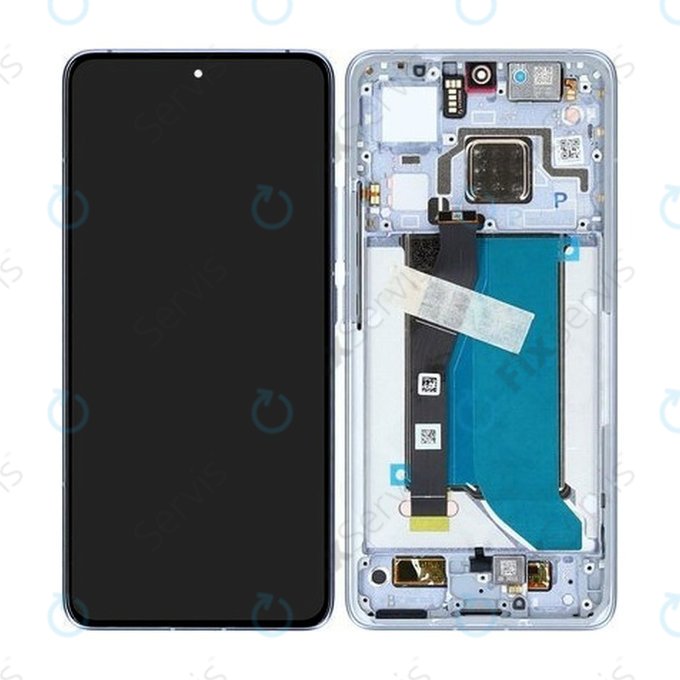 Xiaomi 14T Pro - LCD Displej + Dotykové Sklo + Rám (Titan Blue) - 56001700N1200 Genuine Service Pack