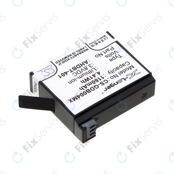 Batéria pre GoPro Hero 4, 1160mAh, Li-Ion, 3.8V, AHDBT-401, HQ