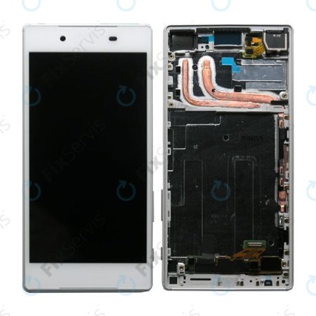 Sony Xperia Z5 E6653 - LCD Displej + Dotykové Sklo + Rám (White) - 1296-1894 Genuine Service Pack