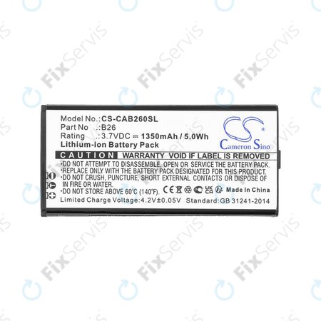 Batéria pre Cat B26, 1350mAh, Li-Ion, 3.7V, B26, HQ