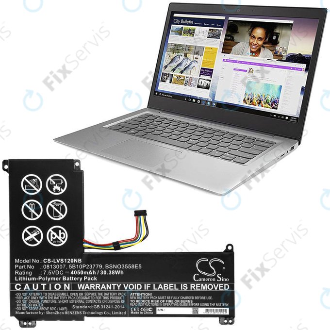 Batéria pre Lenovo IdeaPad 120S, 4050mAh, Li-Pol, 7.5V, 0813007, HQ
