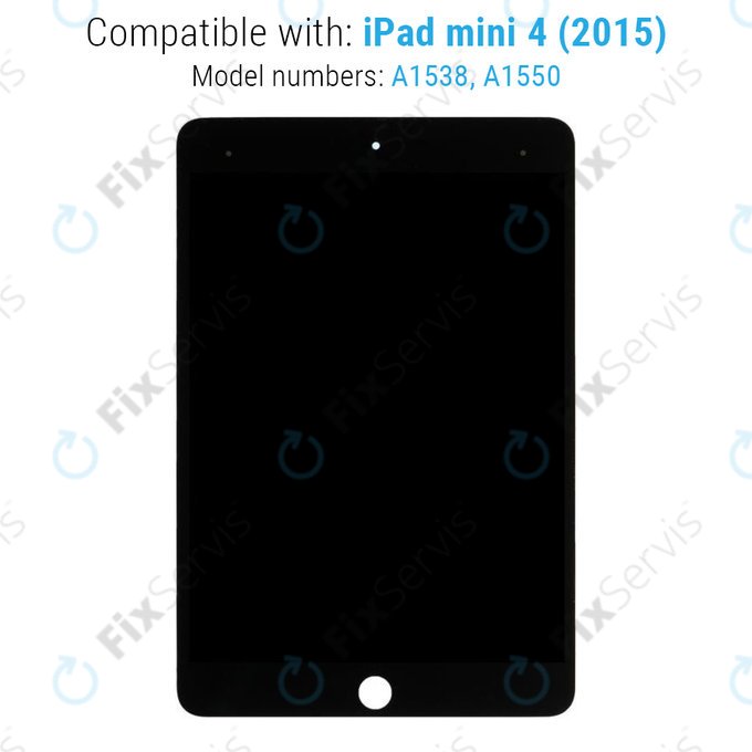 Apple iPad Mini 4 - LCD Displej + Dotykové Sklo (Black) TFT