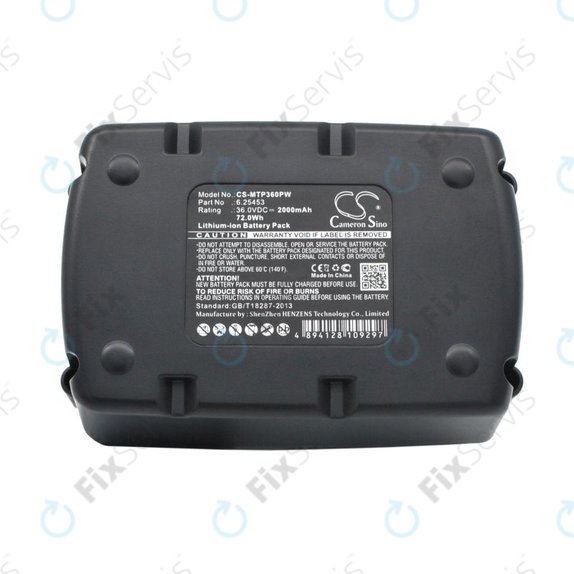 Batéria pre Metabo Ahs36v, Bha 36 Ltx Compact, 2000mAh, Li-Ion, 36V, 6.25453, HQ