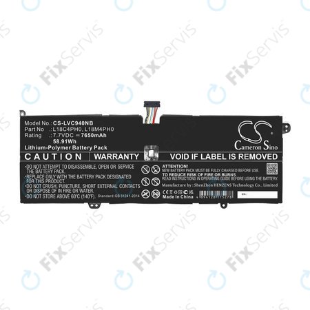 Batéria pre Lenovo Yoga C940, 7650mAh, Li-Pol, 7.7V, L18C4PH0, HQ
