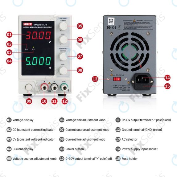 UNI-T UTP3313TFL-II - Laboratórny Zdroj - 0-30V, 0-3A