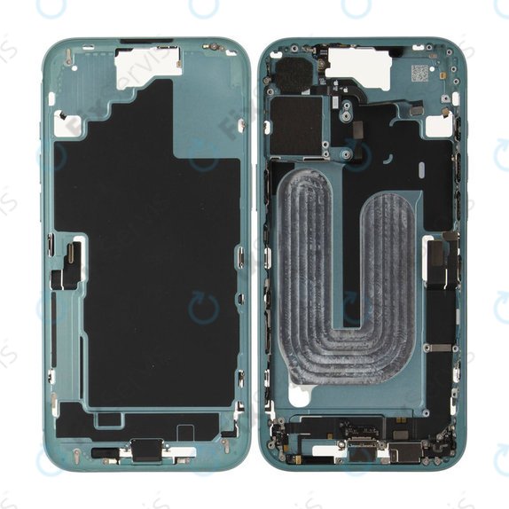 Stredný Rám s Batériou pre iPhone 16 Plus | Green | ZD076-00688 | Genuine Apple