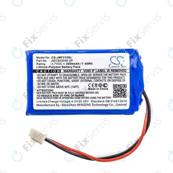 Batéria pre JBL Flip 2 (2013), 2000mAh, Li-Pol, 3.7V, AEC653055-2P, HQ