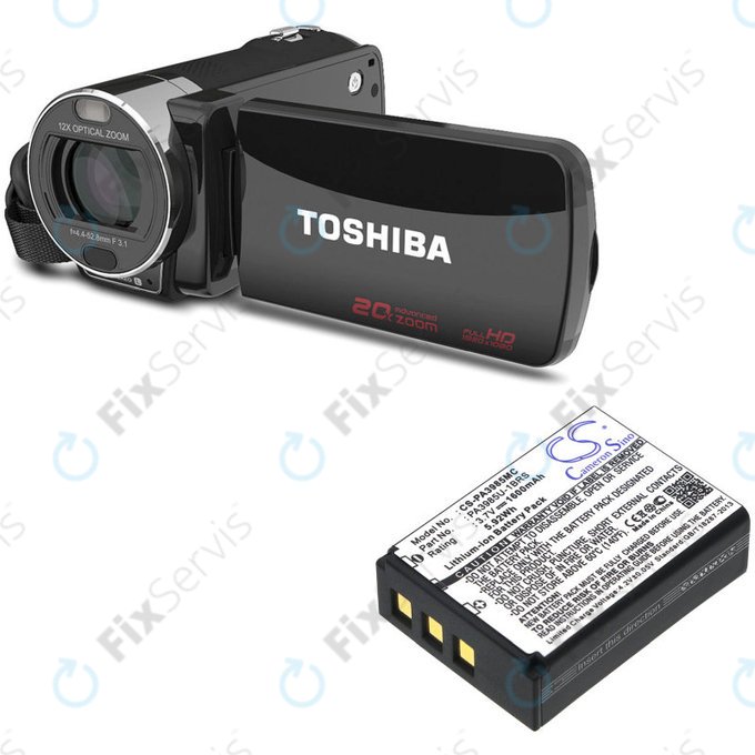 Batéria pre Toshiba Camileo X200, X400, 1600mAh, Li-Ion, 3.7V, PA3985, HQ