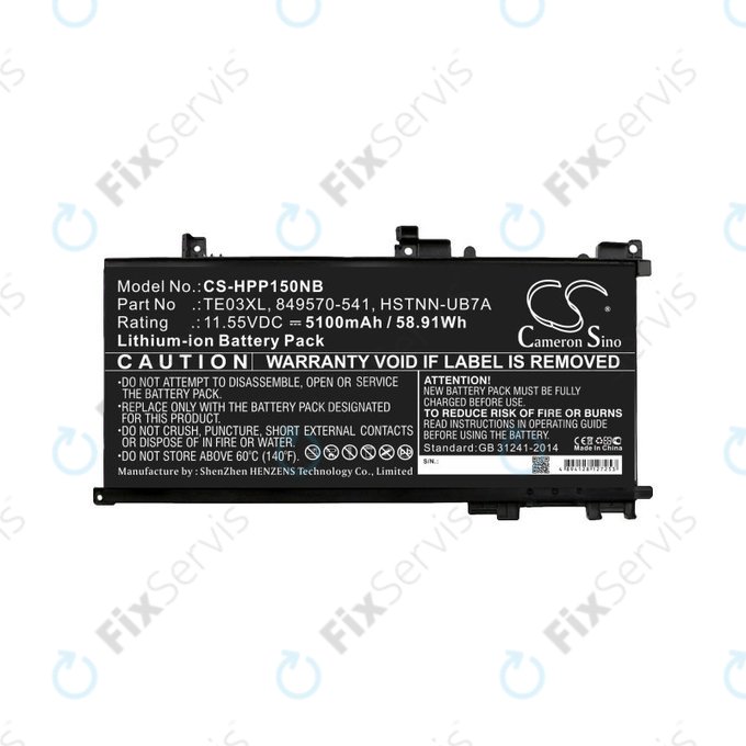 Batéria pre HP Omen 15, Pavilion 15, WASD 15, 5100mAh, Li-Ion, 11.55V, TE03XL, HQ