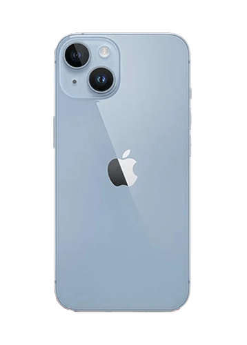 Rear view of Apple iPhone 14 – model series with Pulled A Rear Housing Glass available
