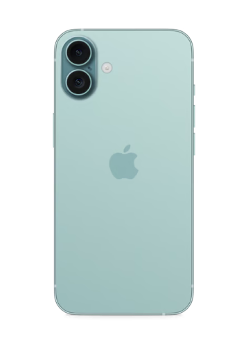 Rear view of Apple iPhone 16 – model series with Pulled A Rear Housing Glass available