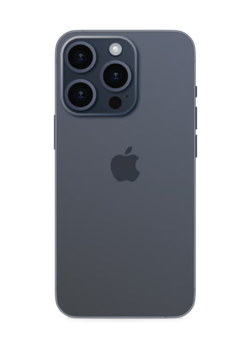 Rear view of Apple iPhone 15 – model series with Pulled A Rear Housing Glass available