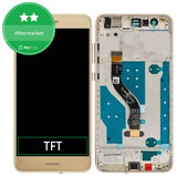 Huawei P10 Lite - LCD Displej + Dotykové Sklo + Rám (Platinum Gold) TFT