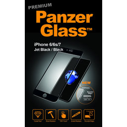 PanzerGlass PREMIUM - Tvrdené sklo pre iPhone 6, 6S, 7, 8, SE 2020 a SE 2022, čierna