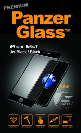 PanzerGlass PREMIUM - Tvrdené Sklo pre iPhone 6, 6S, 7, 8, SE 2020 a SE 2022, čierna