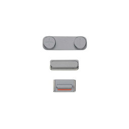 Apple iPhone 5S, SE - Tlačidlá Zapínania + Hlasitosti + Tichého Režimu (Space Gray)